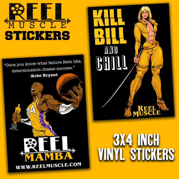 Kobe Bryant & Kill Bill Stickers  3" X 4"